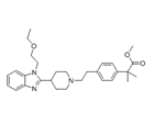 Bilastine methyl ester Impurity; methyl 2-(4-(2-(4-(1-(2-ethoxyethyl)-1H-benzo[d]imidazol-2-yl)piperidin-1-yl)ethyl)phenyl)-2-methylpropanoate
