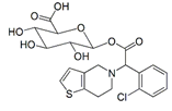 Clopidogrel Acyl-β-D-Glucuronide ;  1-[α-(2-Chlorophenyl)-6,7-dihydrothieno[3,2-c]pyridine-5(4H)-acetate] β-D-glucopyranuronic acid | 1314116-53-4