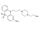 Fluphenazine Dihydrochloride EP Impurity B; Fluphenazine Sulphone ;Fluphenazine S,S-Dioxide ;2-[4-[3-[5,5-Dioxo-2-(trifluoromethyl)-10H-5λ6-phenothiazin-10-yl]propyl]piperazin-1-yl]ethanol  |  1476-79-5