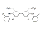 Diclofenac Dimer ; 2,2'-(4,4'-Bis((2,6-dichlorophenyl)amino)-[[]1,1'-biphenyl]-3,3'-diyl)diacetic acid  |  1609187-30-5
