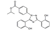 Deferasirox Isopropyl Ester ;  4-[3,5-Bis(2-hydroxyphenyl)-1H-1,2,4-triazol-1-yl]benzoic acid isopropyl ester