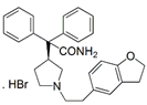 Darifenacin HBr ; (S)-2-[1-[2-(2,3-Dihydrobenzfuran-5-yl)ethyl]-3-pyrrolidinyl]-2,2-diphenylacetamide HBr | 133099-07-7
