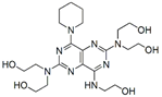 Dipyridamole EP Impurity F ;Dipyridamole USP RC F ; 2,6-Di[di(2-hydroxyethyl)amino]-4-(2-hydroxyethyl)amino-8-(piperidin-1-yl)-pyrimido[5,4-d]pyrimidine | 60286-30-8