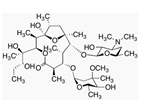 Erythromycin EP Impurity J; (1S,2R,3R,6R,7S,8S,9R,10R,12R)-7-[(2,6-Dideoxy-3-C-methyl-3-O-methyl-?-L-ribo-hexopyranosyl)oxy]-3-[(1R,2R)-1,2-dihydroxy-1-methylbutyl]-1-hydroxy-2,6,8,10,12-pentamethyl-9-[[3,4,6-trideoxy-3-(dimethylamino)-?-D-xylo-hexop  |   105900-46-7