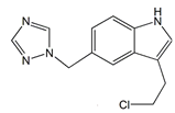 Rizatriptan EP Impurity G ;3-(2-Chloroethyl)-5-(1H-1,2,4-triazol-1-ylmethyl)-1H-indole  |  1000673-59-5