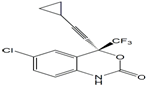 Efavirenz ;(S)-Efavirenz ;  (S)-6-Chloro-4-(cyclopropylethynyl)-1,4-dihydro-4-(trifluoromethyl)-2H-3,1-benzoxazin-2-one  |  154598-52-4 