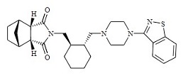 endo-Lurasidone;  (3aR,4R,7S,7aS)-2-(((1R,2R)-2-((4-(benzo[d]isothiazol-3-yl)piperazin-1-yl)methyl)cyclohexyl)methyl)hexahydro-1H-4,7-methanoisoindole-1,3(2H)-dione; 1318074-25-7