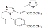 Eprosartan Dimethyl Diester ; (E)-3-[2-Butyl-1-[(4-carboxyphenyl)methyl]-imidazol-5-yl]-2-(2-thienyl methyl)-2-propenoic acid dimethyl diester | 133040-06-9