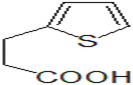 Eprosartan USP RC B ;Eprosartan USP Related Compound B ; 3-(Thiophen-2-yl)propanoic acid | 5928-51-8