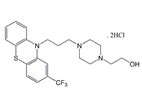 Fluphenazine Decanoate EP Impurity B ; Fluphenazine Enantate EP Impurity B ; Fluphenazine Dihydrochloride ;2-[4-[3-[2-(Trifluoromethyl)-10H-phenothiazin-10-yl]-propyl]piperazin-1-yl]ethanol dihydrochloride  |  146-56-5