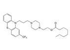 Fluphenazine Decanoate EP Impurity D ; Fluphenazine Octanoate ;2-(4-(3-(2-(Trifluoromethyl)-10H-phenothiazin-10-yl)propyl)piperazin-1-yl)ethyl octanoate  |  97671-70-0