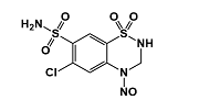 Hydrochlorothiazide Impurity 1; Hydrochlorothiazide niroso Impurity; 6-chloro-4-nitroso-3,4-dihydro-2H-benzo[e][1,2,4]thiadiazine-7-sulfonamide 1,1-dioxide