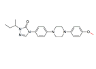 Itraconazole EP Impurity A ;Itraconazole Methoxy Isobutyltriazolone Impurity ; 4-[4-[4-(4-Methoxyphenyl)piperazin-1-yl]phenyl]-2-[(1RS)-1-methylpropyl]-2,4-dihydro-3H-1,2,4-triazol-3-one  | 252964-68-4