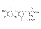 Levothyroxine Sodium ;Sodium 2-amino-3-(4-(4-hydroxy-3,5-diiodophenoxy)-3,5-diiodo phenyl) propanoate pentahydrate   |  25416-65-3