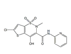 Lornoxicam ; 6-Chloro-4-hydroxy-2-methyl-N-2-pyridinyl-2H-thieno[2,3-e]-1,2-thiazine-3-carboxamide 1,1-dioxide  |  70374-39-9
