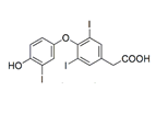 Levothyroxine EP Impurity C ;T3-Acetic Acid (USP) ;Triiodothyroacetic acid ;[4-(4-Hydroxy-3-iodophenoxy)-3,5-diiodophenyl]acetic acid  |  51-24-1