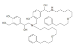 Salmeterol EP Impurity G ;Salmeterol Dimer Impurity ;Salmeterol N-Alkyl Impurity (USP) ; 1-[4-hydroxy-3-[[[2-hydroxy-2-[4-hydroxy-3-(hydroxymethyl)phenyl]ethyl] [6-(4-phenylbutoxy)hexyl]amino]methyl]phenyl]-2-[[6-(4-phenylbutoxy)hexyl] amino]ethanol  |  1391051-88-9