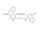 Amlodipine EP Impurity H ; 3-Ethyl 5-methyl 4-(2-chlorophenyl)-6-methyl-2-[2-[(2-carboxybenzoyl) amino ethoxy)]methyl]-1,4-dihydropyridine-3,5-dicarboxylate  |  318465-73-5