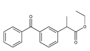 Ketoprofen Ethyl Ester ;(2RS)-2-(3-Benzoylphenyl)propanoic acid ethyl ester  |   60658-04-0