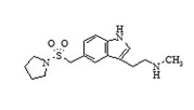 N-Desmethyl Almotriptan; 1-[[[3-[2-(Methylamino)ethyl]-1H-indol-5-yl]methyl]sulfonyl]-pyrrolidine; N-Methyl-5-[(1-pyrrolidinylsulfonyl)methyl]-indole-3-ethanamine  |  334981-12-3