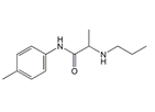 Prilocaine EP Impurity E ; Prilocaine USP RC B ; 2-Desmethyl 4-Methyl Prilocaine ;(RS)-N-(4-Methylphenyl)-2-(propylamino)propanamide  |  744961-76-0