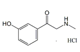 Phenylephrine EP Impurity C ;Phenylephrine USP RC C ;Phenylephrone HCl ;1-(3-Hydroxyphenyl)-2-(methylamino)ethanone HCl  |   52093-42-2
