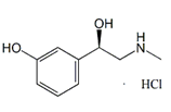 Phenylephrine HCl ;(R)-Phenylephrine HCl ;  (1R)-1-(3-Hydroxyphenyl)-2-(methylamino)ethanol hydrochloride  |  59-42-7
