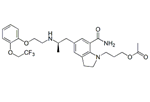 Silodosin O-Acetyl Impurity;(R)-1-[3-(Acetyloxy)propyl]-2,3-dihydro-5-[2-[[2-[2-(2,2,2-trifluoroethoxy)phenoxy] ethyl]amino]propyl]-1H-Indole-7-carboxamide  |  160970-86-5