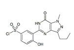 Sildenafil Chlorosulfone O-Desethyl Impurity ; 4-Hydroxy-3-(1-methyl-7-oxo-3-propyl-6,7-dihydro-1H-pyrazolo[4,3-d] pyrimidin-5-yl)benzene-1-sulfonyl chloride  | 139756-27-7