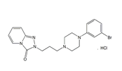 Trazodone BP Impurity D ;Trazodone USP RC D ;Trazodone Bromo Analog ; 2-[3-[4-(3-Bromophenyl)piperazin-1-yl]propyl]-[1,2,4]triazolo[4,3-a]pyridin-3(2H)-one hydrochloride  |   1263278-80-3