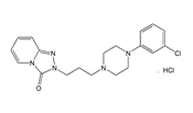 Trazodone HCl ;2-[3-[4-(m-Chlorophenyl)-1-piperazinyl]propyl]s-triazolo[4,3-a]-pyridin-3(2H)-one monohydrochloride  |  25332-39-2