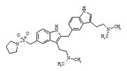 Almotriptan dimer; 2-{2-({3-[2-(Dimethylamino)ethyl]-1H-indol-5-yl}methyl)-5-[(pyrrolidin-1-ylsulfonyl)methyl]-1H-indol-3-yl}-N,N-dimethylethanamine | 1330166-13-6