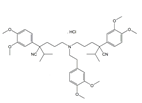 Verapamil EP Impurity M HCl ;Verapamil USP RC D ;5,5′-[[2-(3,4-Dimethoxyphenyl)ethyl]imino]bis[2-(3,4-dimethoxyphenyl)-2-(1-methylethyl)pentanenitrile] monohydrochloride  |  190850-50-1