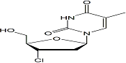 Zidovudine EP Impurity B ; Zidovudine USP RC B ; 3′-Chloro-3′-deoxythymidine (USP) ;  1-(3-Chloro-2,3-dideoxy-β-D-erythro-pentofuranosyl)-5-methylpyrimidine-2,4(1H,3H)-dione  |  25526-94-7